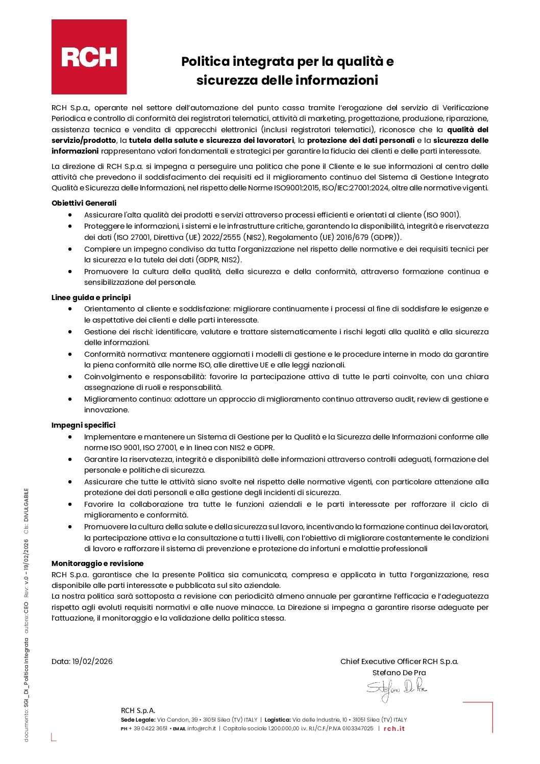 Politica della qualità